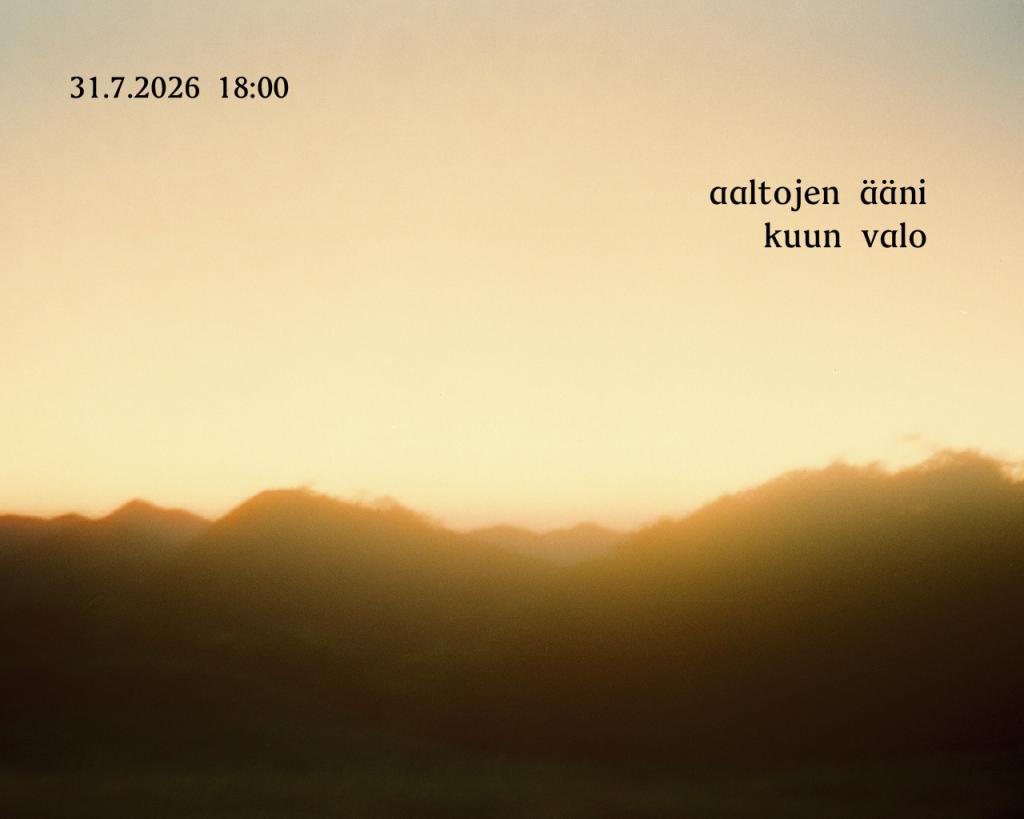 Aaltojen ääni, kuun valo -konserttimainos.