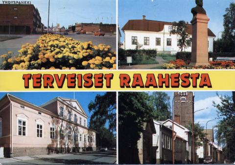 Terveiset Raahesta-postikortti. Kuva: Raahen museon kokoelmat.